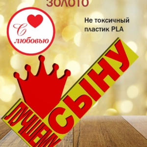 Стелла 3D лучшему сыну ЗОЛОТО